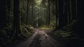 Enchanted Trails: A Mysterious Journey through the Misty Forest - Generative AI