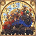 The Enchanted Train: A Fantasy Stained Glass Mural