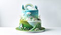 Enchanted Unicorn Fantasy Cake with Whimsical Fairy Tale Elements