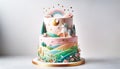 Enchanted Unicorn Fantasy Cake with Whimsical Fairy Tale Elements