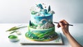 Enchanted Unicorn Fantasy Cake with Whimsical Fairy Tale Elements