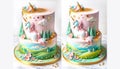 Enchanted Unicorn Fantasy Cake with Whimsical Fairy Tale Elements