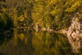 Enchanted view of Nera river gorge in Umbria near Narni