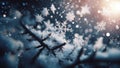 Enchanted Winter Eve -AI generated Illustration, realistic Royalty Free Stock Photo
