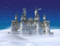 Enchanted Winter Fairytale Princess Castle Royalty Free Stock Photo