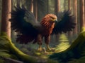 Enchanted Woodlands: Fullbody Portrait of the Griffin