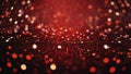 Festive Red Bokeh and Glitter Background Royalty Free Stock Photo