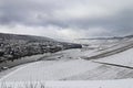 Enchanting aerial scenic view of the Mosel valley and the town of Bernkastel-kues Germany Royalty Free Stock Photo