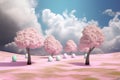 Surreal Dreamy Easter Candyland Landscape Generative AI