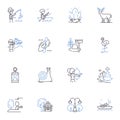 Enchanting ambiance line icons collection. Magical, Mystical, Enchanted, Dreamy, Whimsical, Ethereal, Mesmerizing vector