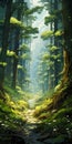 Enchanting Anime Forest Painting With Richly Detailed Backgrounds