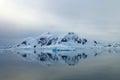 Reflections in Paradise Bay, the pearl of Antarctica Royalty Free Stock Photo