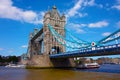 The enchanting as famous Tower of London Bridge and a clear blue sky