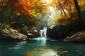 Enchanting Autumn: A Serene Journey through a Forest Stream