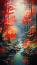 Enchanting Autumn: A Serene Journey Through the Majestic Stream