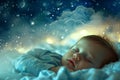 Enchanting Baby night dreams. Generate Ai