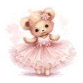 Enchanting ballerina teddy clip