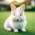 The enchanting beauty of the white rabbit