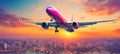 Enchanting blurred bokeh effect with airplane windows and vibrant travel imagery in airport scene