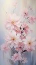 Enchanting Blush: A Dreamy Vase of Pink Flowers in Nick Knight\'s