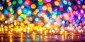 Enchanting Bokeh Colorful Light Display in Abstract Background Generative By AI