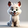 Enchanting Canine Charm: Amazing 3D Wolf Illustration