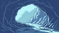 Enchanting cave interior with glowing light, mystical underground, vector design Generative AI Royalty Free Stock Photo