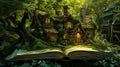 The Enchanting Charm of an Open Book Fairy House: A Beautifully
