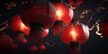 Enchanting Chinese New Year Celebration with Red Lanterns Illuminating the Night