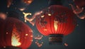 Enchanting Chinese New Year Celebration with Red Lanterns Illuminating the Night