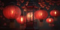 Enchanting Chinese New Year Celebration with Red Lanterns Illuminating the Night