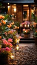 Enchanting chinese new year garden adorned with lanterns, evoking a sense of wonder and enchantment.