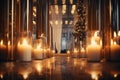 Enchanting Christmas Candles Illuminate the Hallway: A Festive Delight!