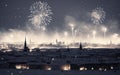 Enchanting Christmas Eve Fireworks Lighting Up the City