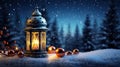 Enchanting Christmas Glow Christmas Lamp and Shooting Star Background - Captivating Festive Illumination. created with Generative