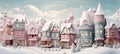 Enchanting Christmas Sweet City: A Pastel Wonderland of Cookies and Chocolates