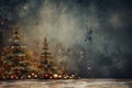 Christmas Wonderland Textured Background Nostalgic and Vintage Inspired Card AI Generated Illustration