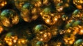 Enchanting Christmas Tree Lights: Festive Bokeh Texture Close-Up for Holiday Cheer and Winter Magic.