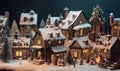 Enchanting Christmas village in a fantasy world Creating using generative AI