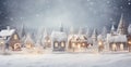 Enchanting Christmas Village: Winter Wonderland Royalty Free Stock Photo