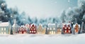 Enchanting Christmas Village: Winter Wonderland Royalty Free Stock Photo