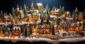 Enchanting Christmas Village: Winter Wonderland Royalty Free Stock Photo