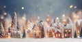 Enchanting Christmas Village: Winter Wonderland Royalty Free Stock Photo