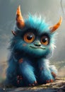 Enchanting Creatures: A Whimsical Portrait of a Furry Monster an