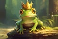 Enchanting Cute frog prince. Generate Ai