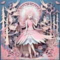 Enchanting 3D Paper Cut Fairy