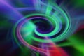 the enchanting dance of green blue magic design round whirl on abstract twirl spiral rotational background is complemented by