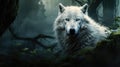An enchanting depiction of a mystical white wolf, the protagonist