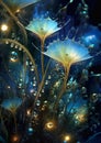 Enchanting Depths: A Glowing Connection Between Faeries and the Royalty Free Stock Photo