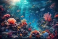 Enchanting Depths: Mystical Underwater World Teeming with Vibrant Coral and Marine Life